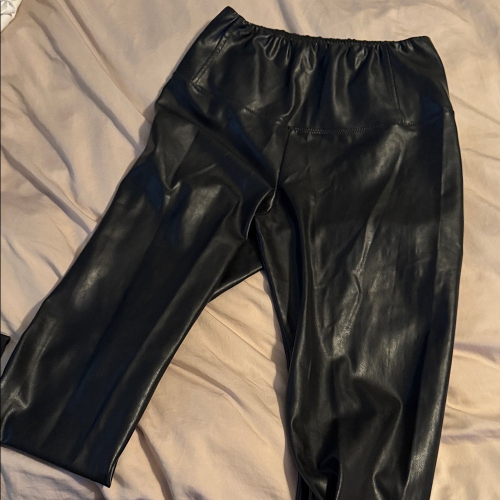 Wilfred Free Black Faux Leather Leggings